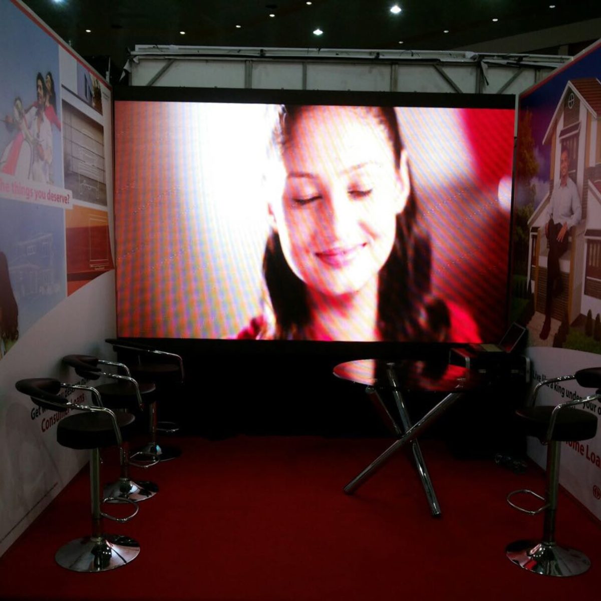 LED Video Screen Pan Asia Bank Exhibition Stall